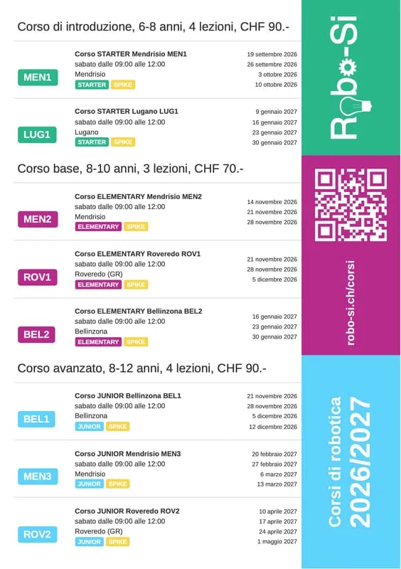 Corso di robotica ELEMENTARY